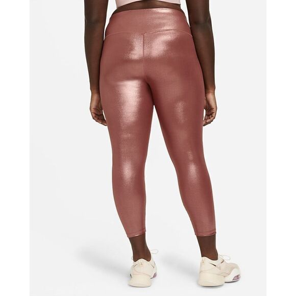 Nike Women's Sz XS Red Metallic Nike One Icon Clash 7/8 Tight Fit Leggings $85 - Picture 11 of 11